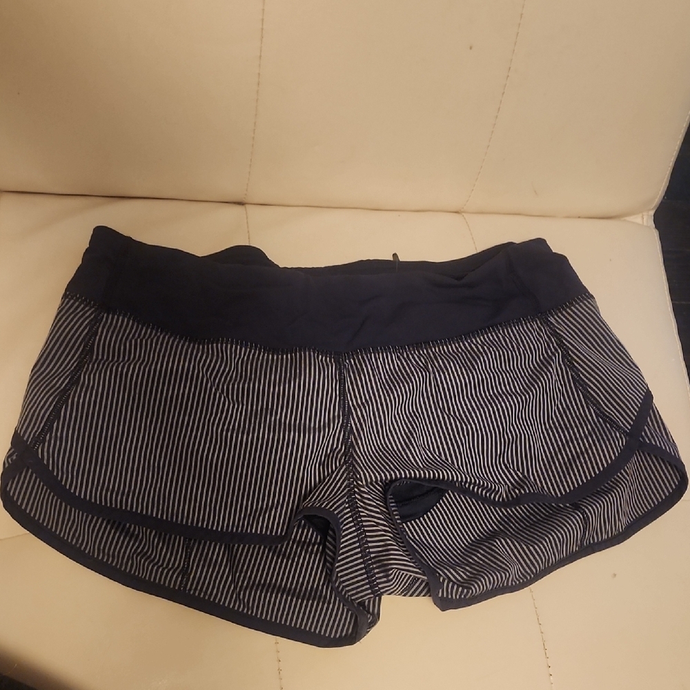 Striped Black and White Athletic Shorts